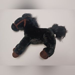 Wells Fargo Legendary Pony Mike Plush Stuffed Animal 14" Black Brown Horse 2016